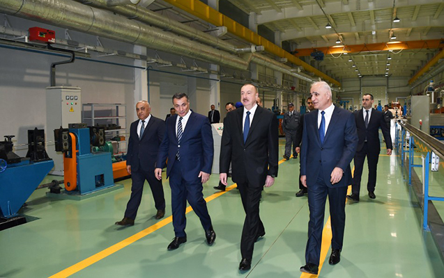 İlham Əliyev zavodun    AÇILIŞINDA (FOTOLAR-YENİLƏNİB)